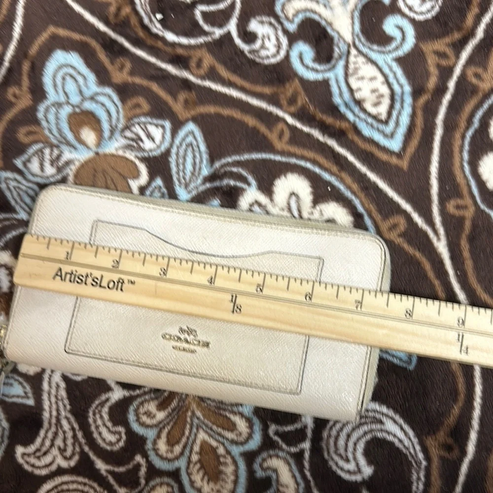 Coach Beige Zip-Around Wallet